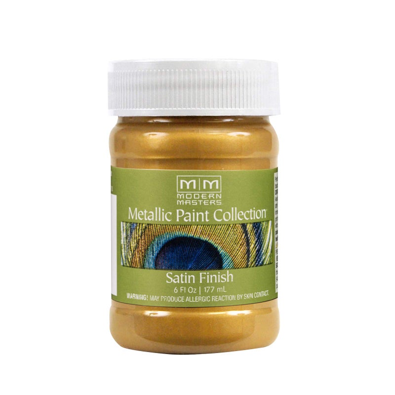 Modern Masters 6 oz Modern Masters ME194 Iridescent Gold Metallic Paint Collection, Satin Water-Based Decorative Metallic Paint - Image 1